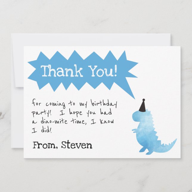 Invitation Dinosaur Stomp et Chomp Jeu d'anniversa (Devant)