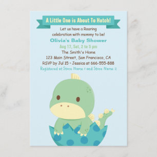 Invitation Dinosaur sur le point de Hatch Baby Shower Invitat