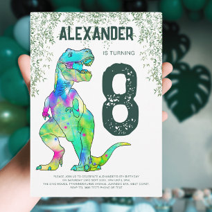 Invitation Dinosaur T-Rex Roar fête d'anniversaire
