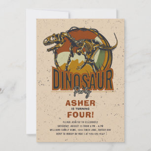 Invitation Dinosaur Thème Anniversaire