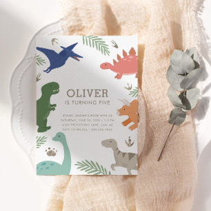 Invitation Dinosaur Thème Anniversaire