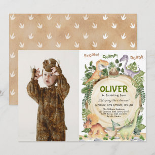 Invitation Dinosaur Thème Anniversaire Photo