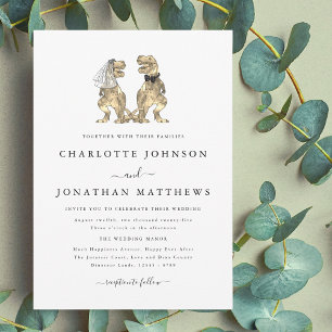 Invitation Dinosaur Thème Mariage