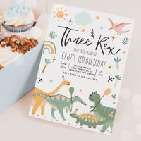 Dinosaur Trois Rex 3e fête d'anniversaire