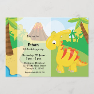Invitation Dinosaure adorable
