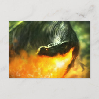 Invitation Dinosaure ou dragon respirant le feu par Michael M