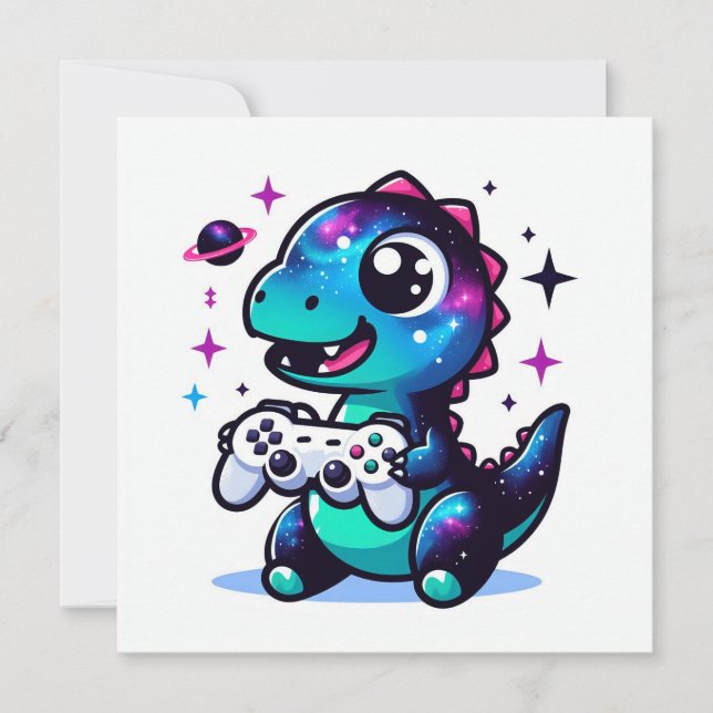 Invitation Dinosaure personnalisée pour les joueur (Devant)