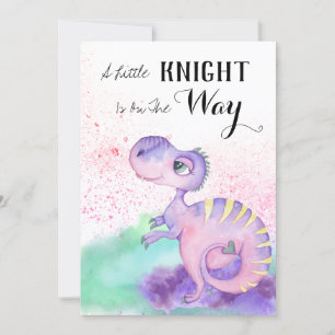 Invitation *~* Dinosaure Purple Dragon Jaune Baby Boy Douche