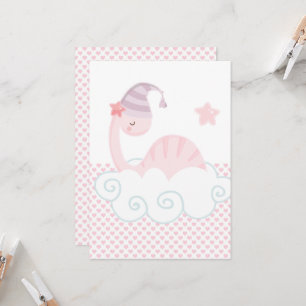 Invitation Dinosaure Rose