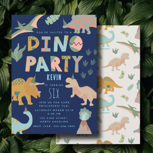 Invitation Dinosaures Boho Fête Dino Animaux Anniversaire Ble