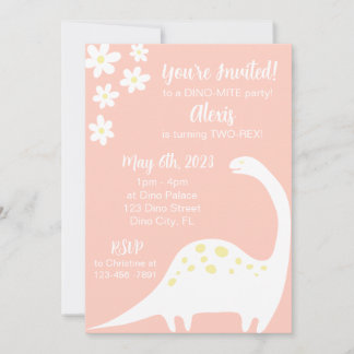 Invitation Dinosaures et Daisy's