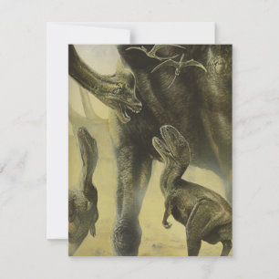 Invitation Dinosaures Vintage, Fête d'anniversaire Brachiosau