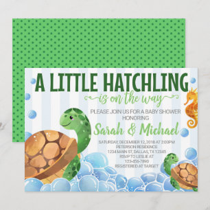 Invitation d'invitation à Baby shower de tortue