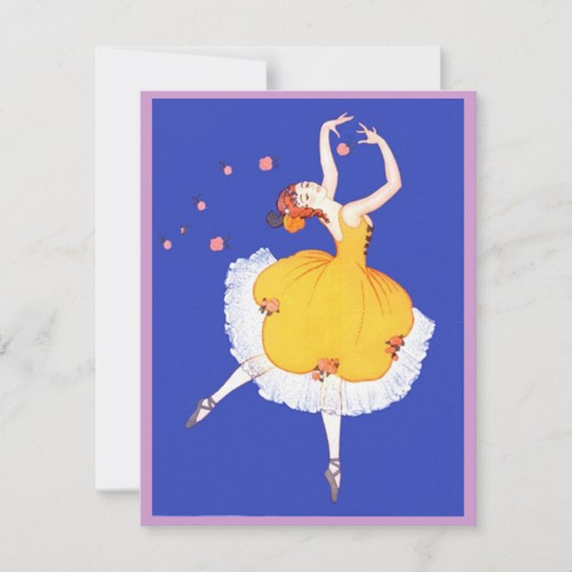 Invitation D'INVITATION À LA FÊTE Ballet Ballerina (Devant)