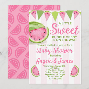 Invitation d'invitation Baby shower de Watermelon