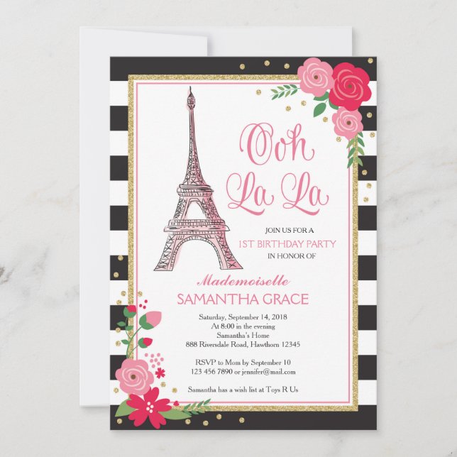 Invitation d'invitation d'anniversaire de (Devant)