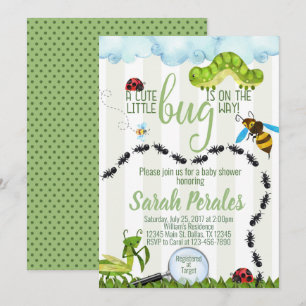 Invitation d'invitation de baby shower d'insecte