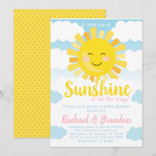 Invitation d'invitation de Baby shower solaire