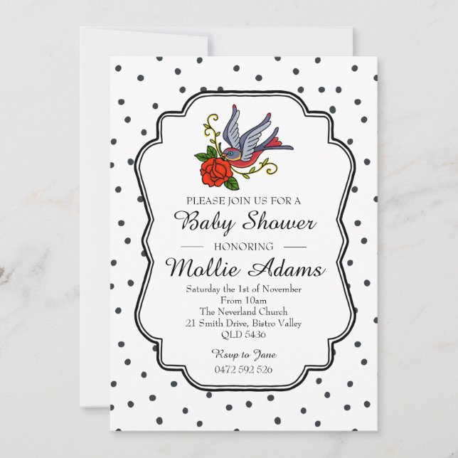 Invitation d'Invitations Baby showers à Bird Rocka (Devant)