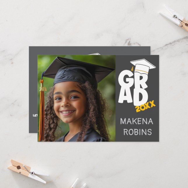 Invitation Diplômé  (Devant/Arrière en situation)