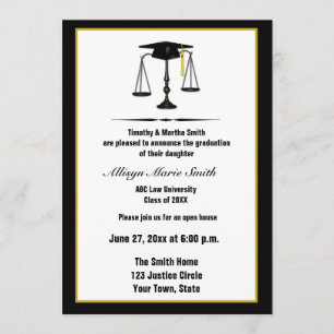 Invitation Diplômé Annoucement d'école de droit