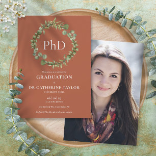 Invitation Diplôme de doctorat Guirlande en terre cuite Photo