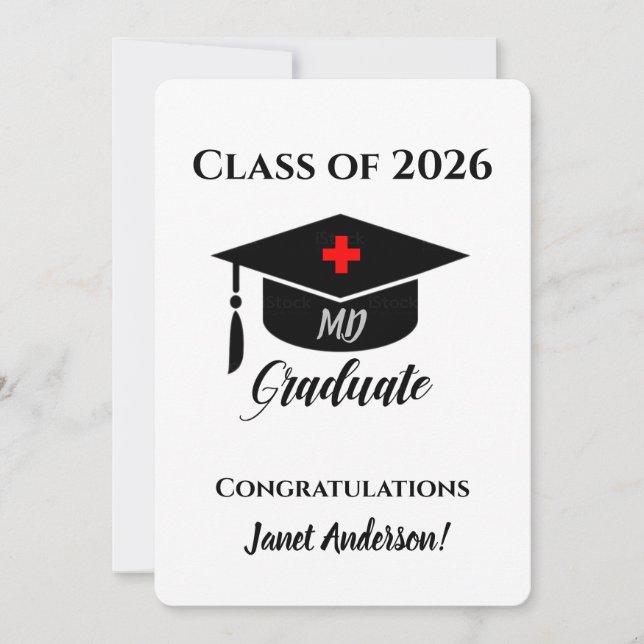 Invitation Diplôme de doctorat Médicale (Devant)
