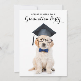 Invitation Diplôme de fin d'études personnalisé de chien chio