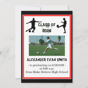 Invitation Diplôme de football de classe senior de sport mode