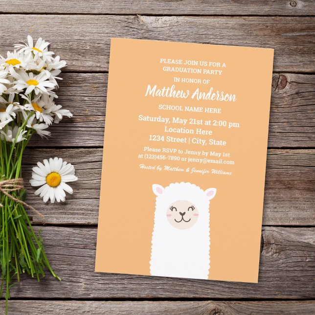 Invitation Diplôme de Kawaii Alpaca (Créateur téléchargé)