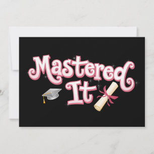 Invitation Diplômé de la maîtrise de fin d'études supérieures