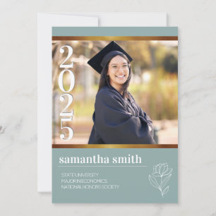 Invitation Diplôme de la photographie de Sage moderne