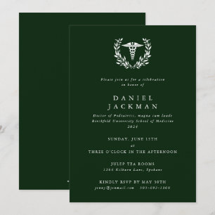Invitation Diplôme de l'école de médecine du Caducée Vert Fon