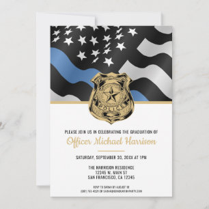 Invitation Diplômé de l'École de police Agent de l'applicatio