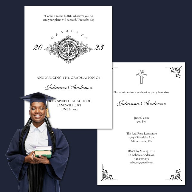 Invitation Diplôme de l'Esprit Saint catholique (Créateur téléchargé)