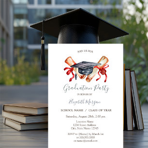 Invitation Diplôme de Mortier de fin d'études, Étoiles Remis