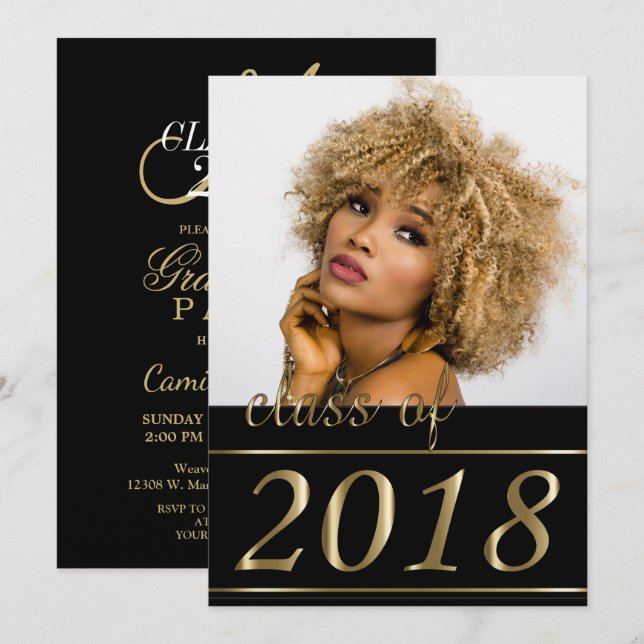 Invitation Diplôme de photographie classique - 2018 (Devant / Derrière)