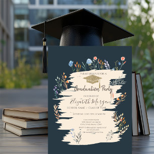 Invitation Diplôme de prairie de fleurs sauvages printanières