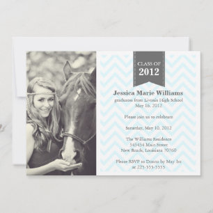 Invitation Diplôme de Retro Chevron