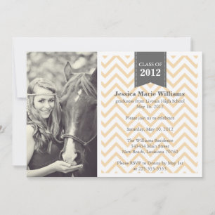 Invitation Diplôme de Retro Chevron