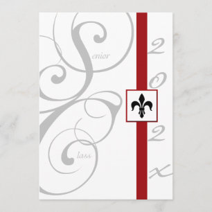 Invitation Diplôme de ruban blanc et rouge
