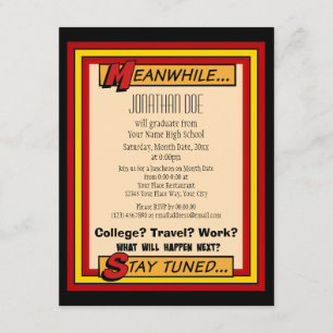 Invitation Diplômé de Superhero