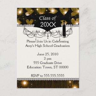 Invitation diplôme des coeurs d'or