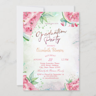 Invitation Diplôme d'été tropical à la pastèque