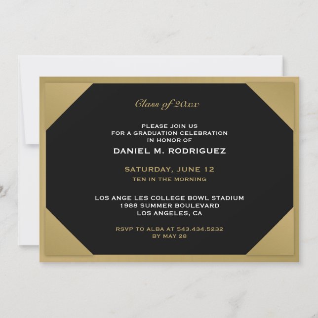 Invitation Diplôme d'études supérieures Thème (Devant)