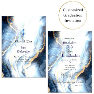 Invitation Diplômé Eau de Vie 2026 Graduation Chrétienne Orth