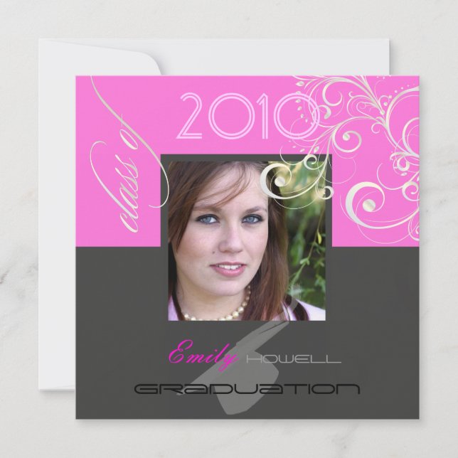 Invitation Diplôme en classe 2010/Casquette/Swirls (Devant)