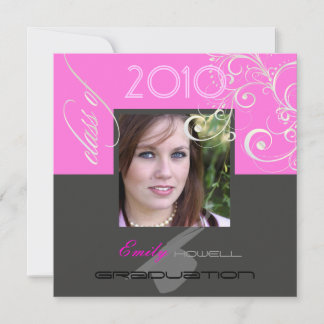 Invitation Diplôme en classe 2010/Casquette/Swirls