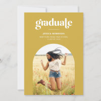 Diplômé en jaune audacieux Diplôme en typographie