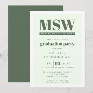 Invitation Diplômé en MSW Master en travail social moderne